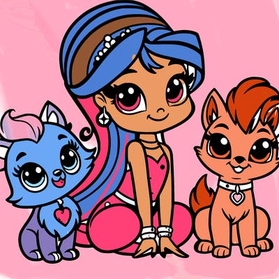 shimmer and shine and pets