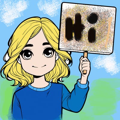 realistic girl holding up a sign