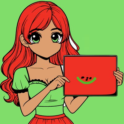 realistic pretty girl holding blank sign