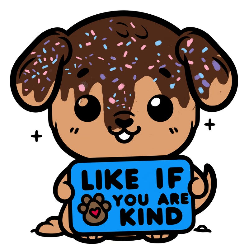 make a sign that says like if you are kind with a cute little dog
