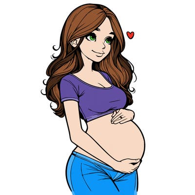 realistic pregnant girl