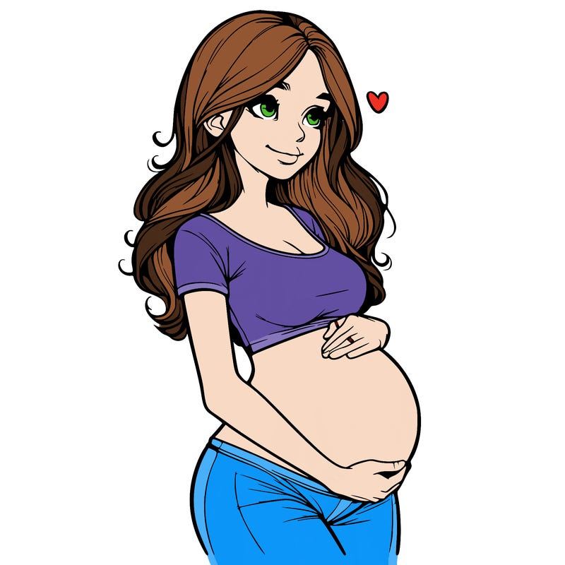 realistic pregnant girl