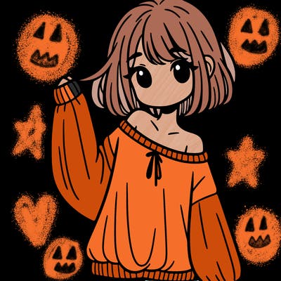 girl in baggy sweater hanging off her shoulder