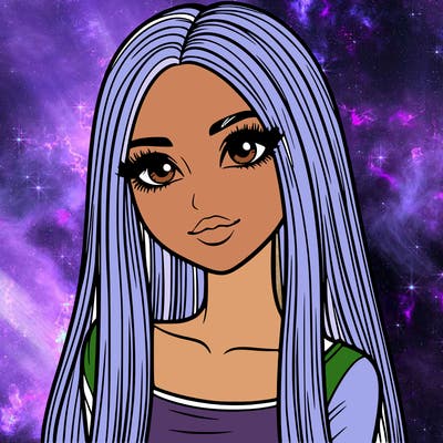 realistic girl with straight and long hair