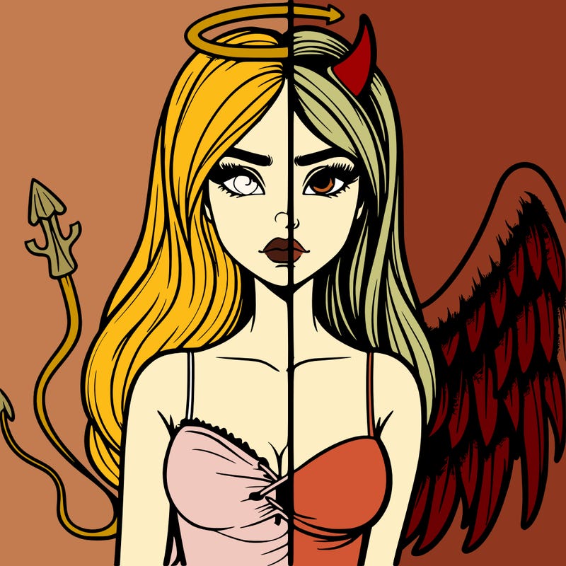 devil vs angel realistic girl