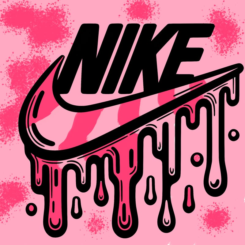 dripping nike logo
