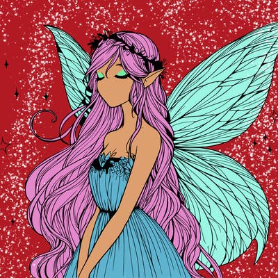 ethereal realistic fairy girl