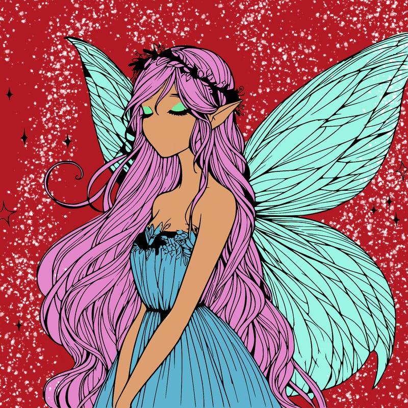 ethereal realistic fairy girl