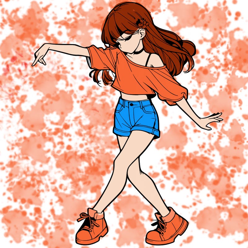realistic girl danceing
