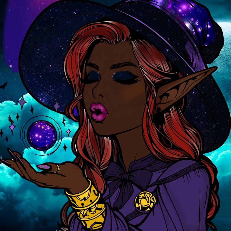 realistic elf casting a spell with lips