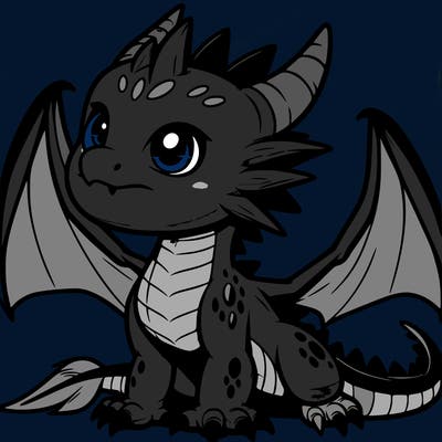 fierce baby night dragon