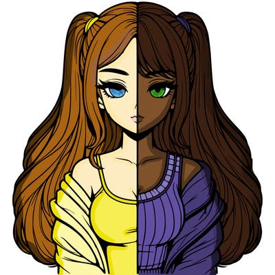 realistic girl split