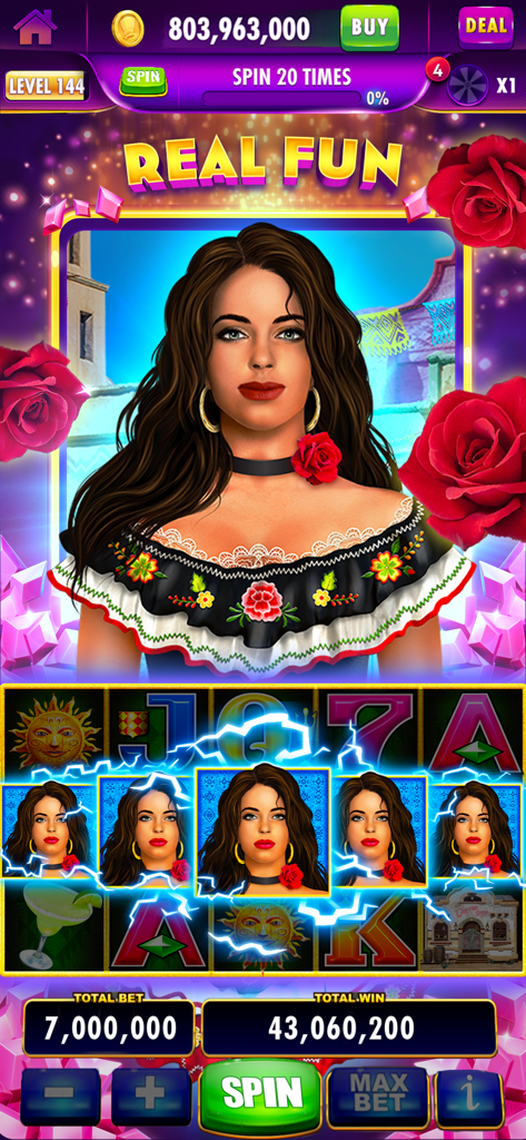 Cashman Casino Slots game screen showing a big win on a Mexican fiesta themed slot machine.