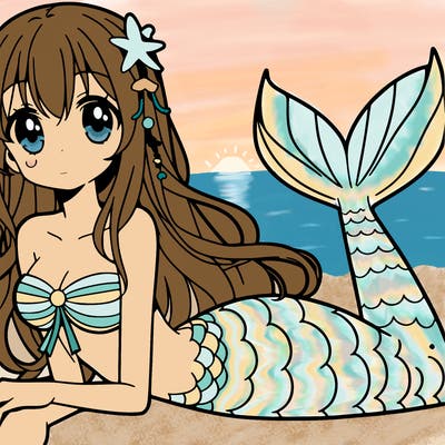 anime mermaid