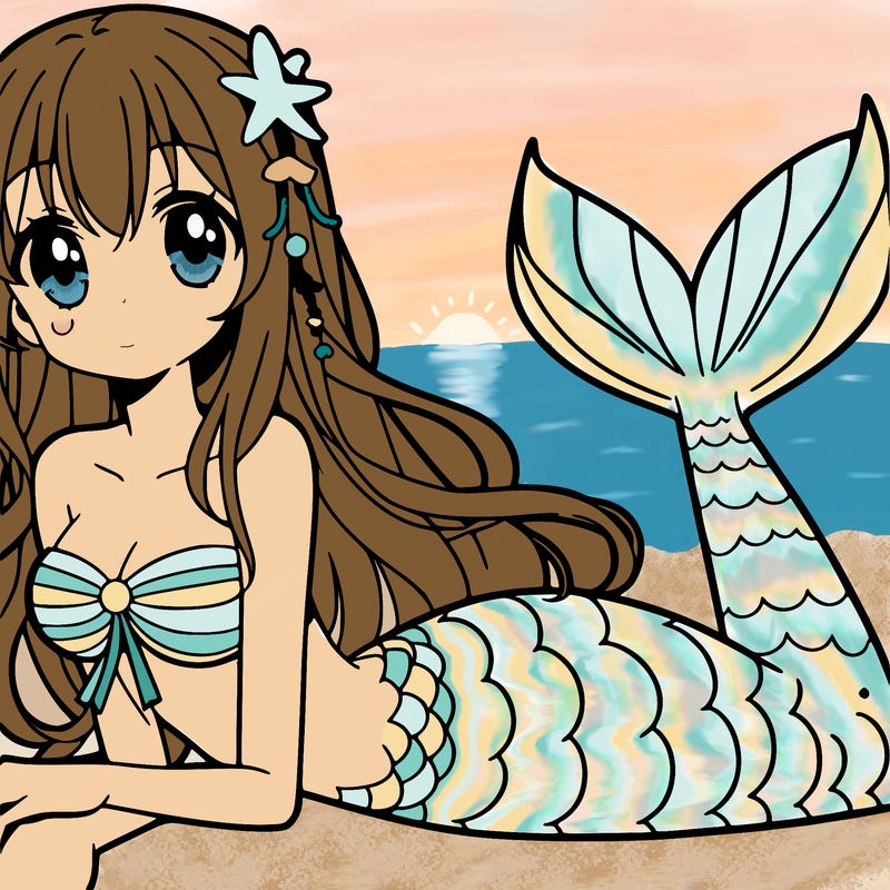 anime mermaid