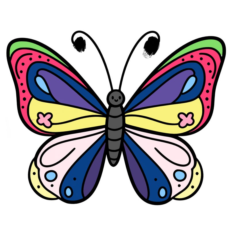 butterfly simple lines