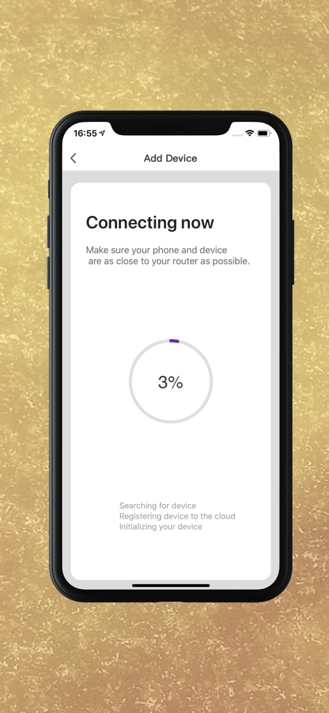 SmartLife-SmartHome - SmartLife-SmartHome App-Bildschirm, der den Verbindungsfortschritt beim Hinzufügen eines neuen Geräts zeigt