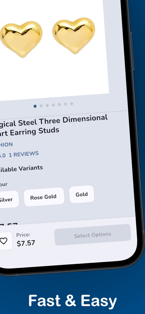 Raines Africa - Heart shaped earring studs on the Raines Africa shopping app