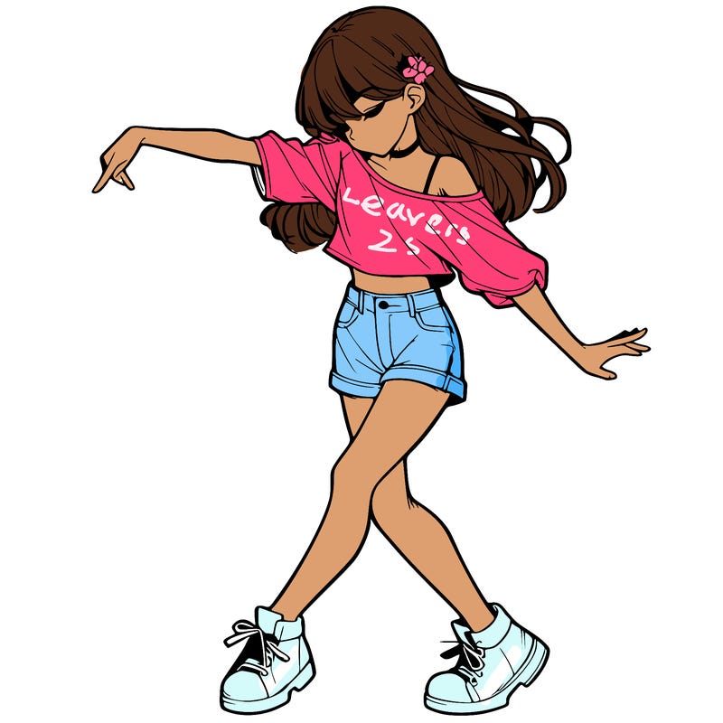 realistic girl danceing
