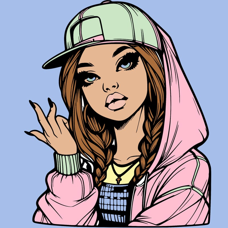realistic hip hop girl