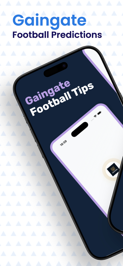 Gaingate Prediction & Analysis - Gaingate app interface showing football predictions and tips on a smartphone