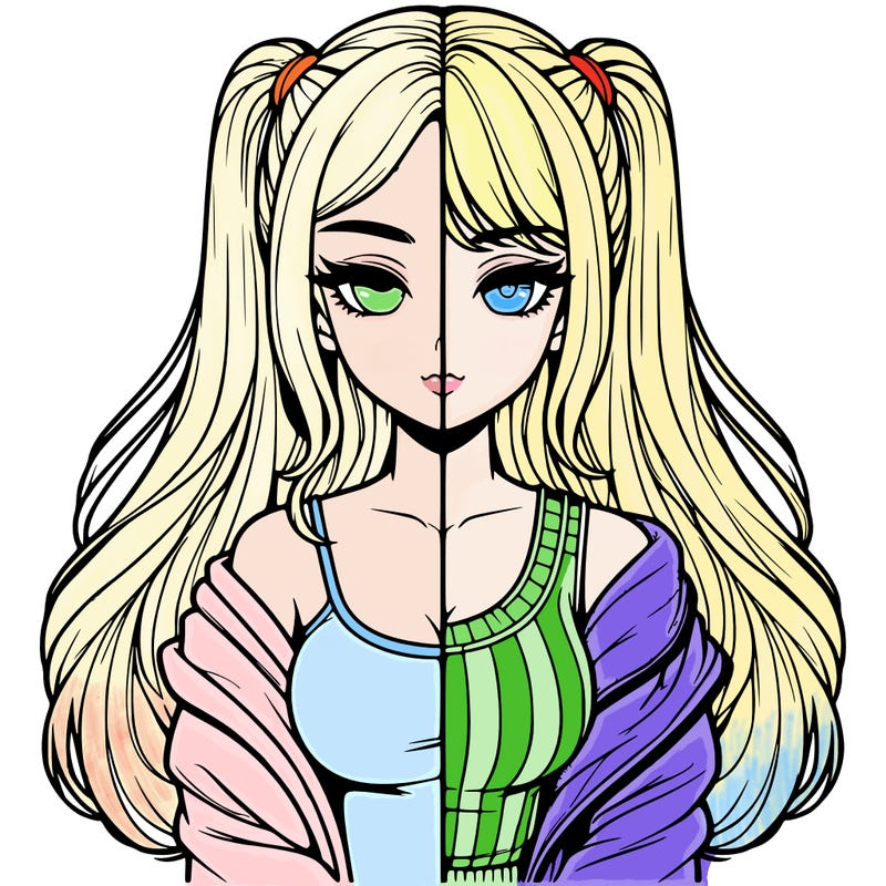 realistic girl split