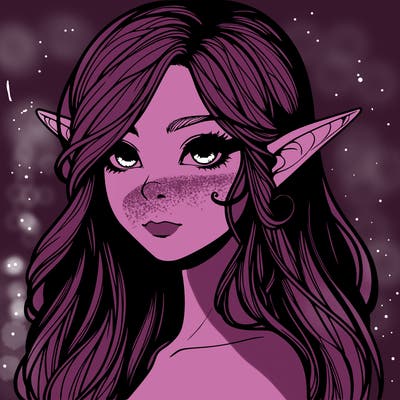 elf girl realistic dark fantasy