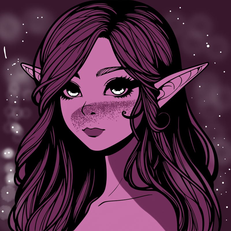 elf girl realistic dark fantasy
