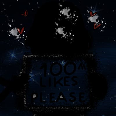 a girl holding a sign saying 100 likes please