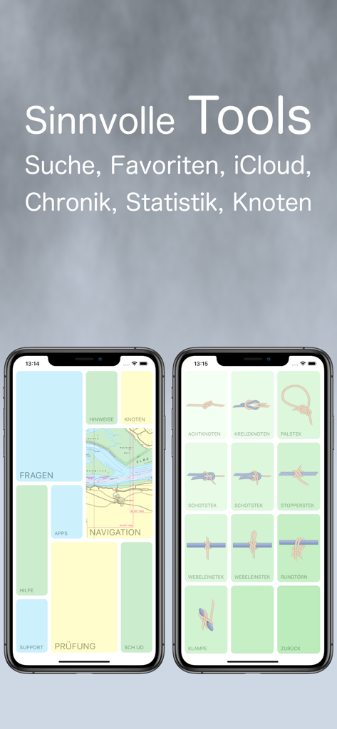 SBF See inkl. digitaler Karte - Dashboard and nautical knots learning module in the SBF See boating license app