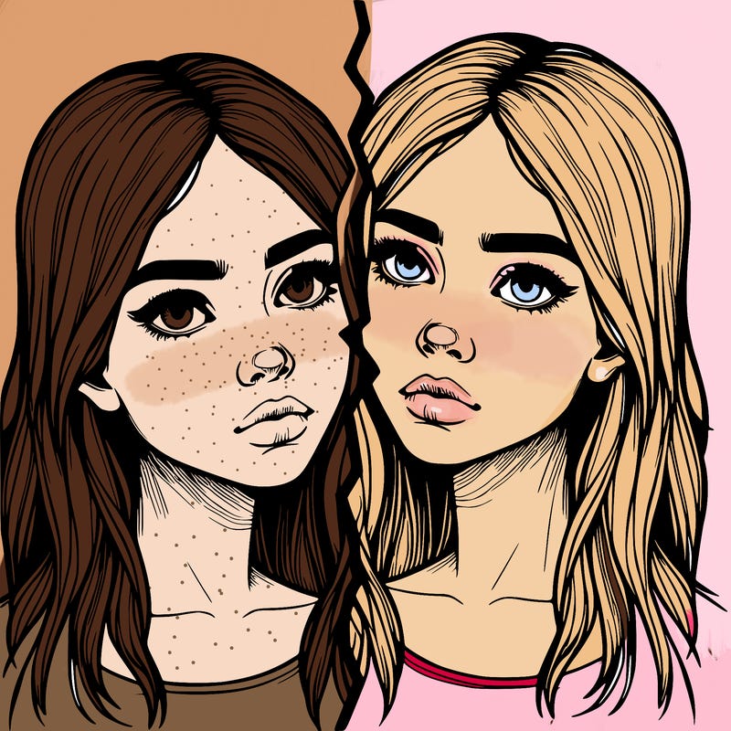 realistic girl split