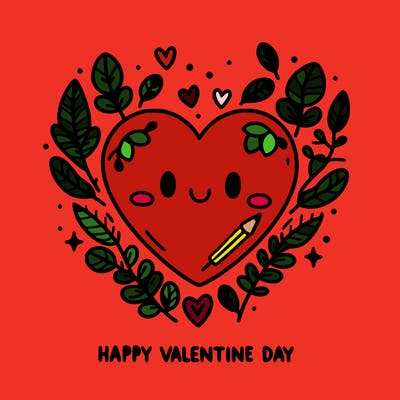 happy valentine day heart