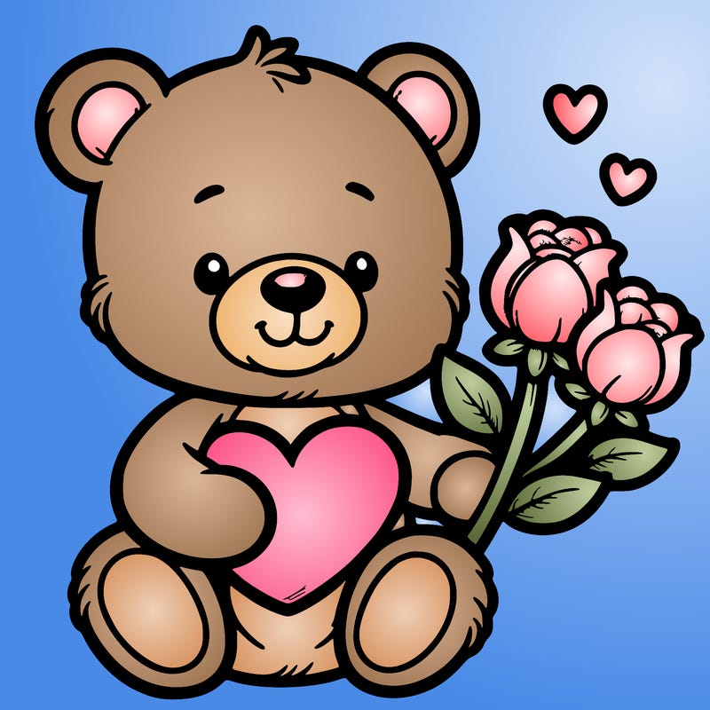 teddy bear a holding heart