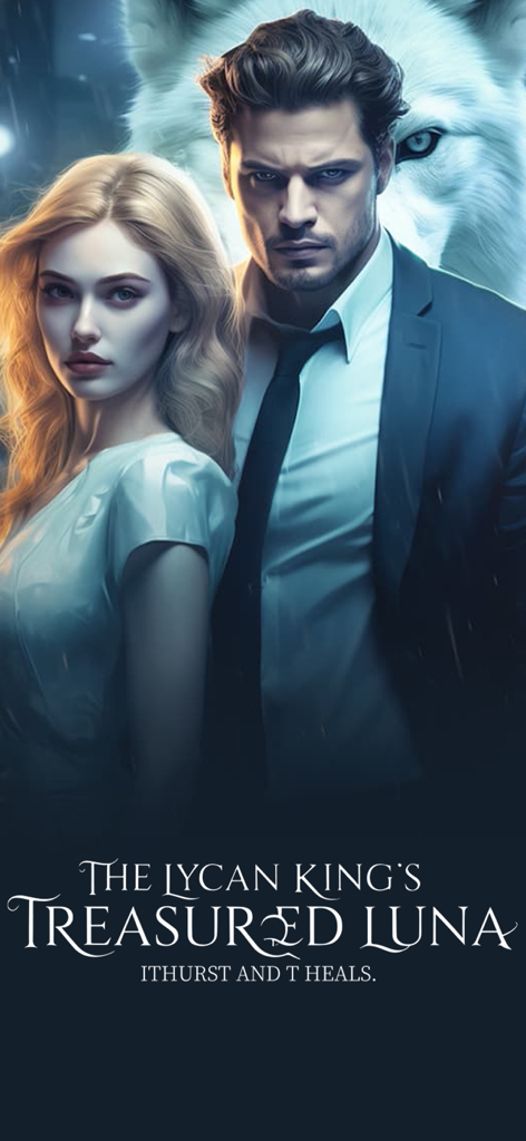 Book cover of The Lycan King's Treasured Luna werewolf romance novel on the MoboReader app