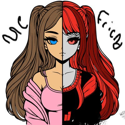 realistic girl split