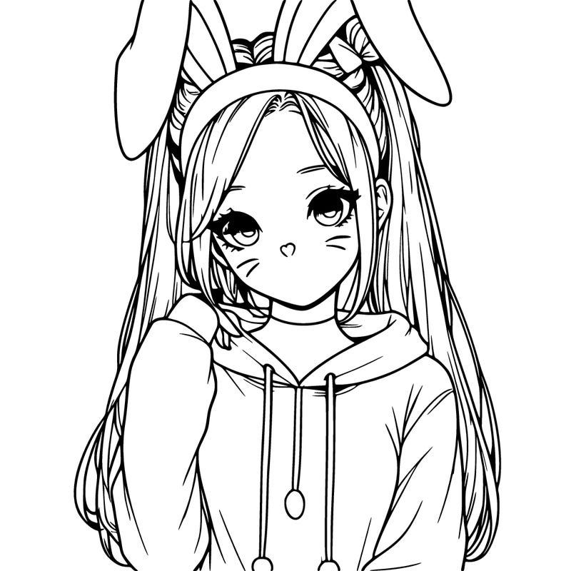 realistic teen girl in a bunny outfit