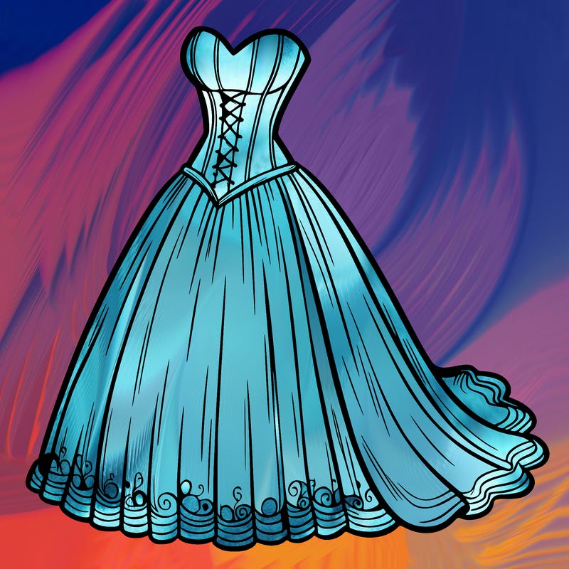 wedding dress-corset and a long and flowy skirt