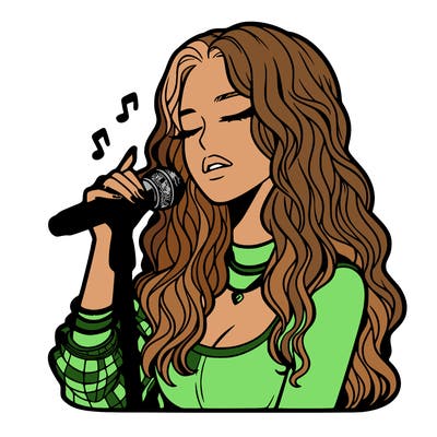 realistic female singer