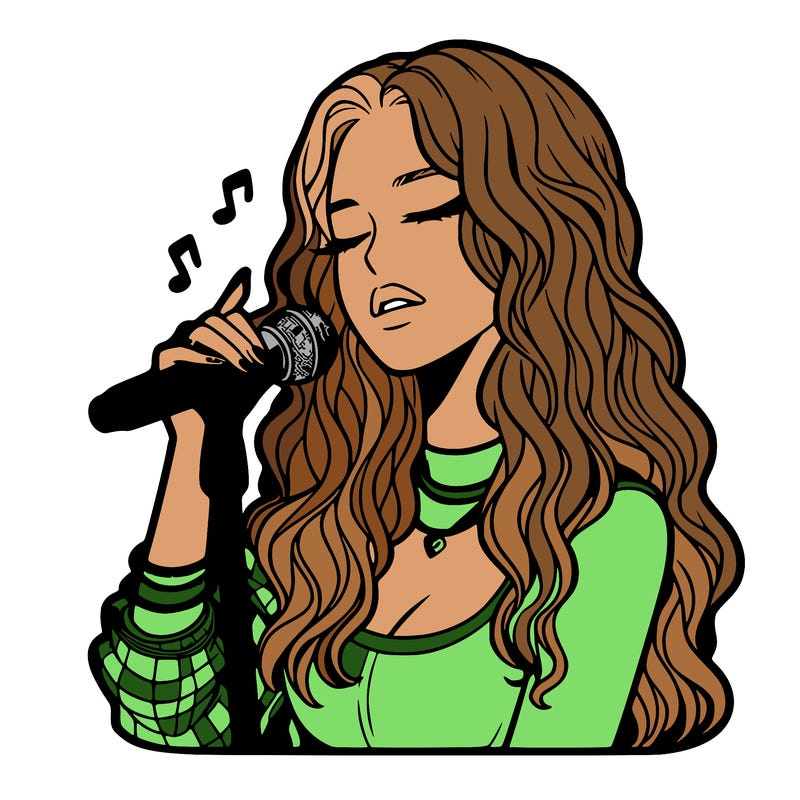 realistic female singer