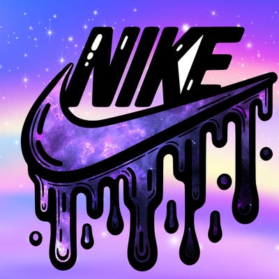 dripping nike logo