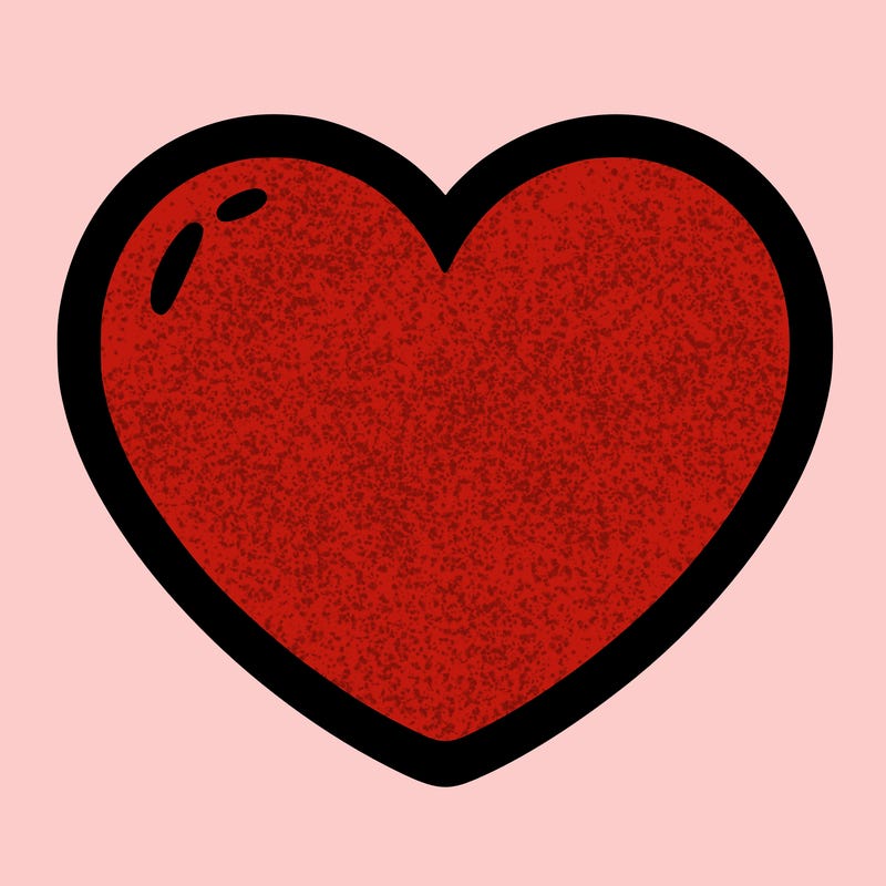 a blank heart