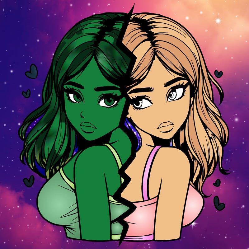 realistic girl split