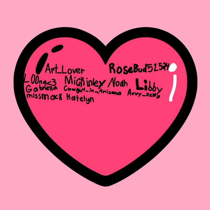 a blank heart