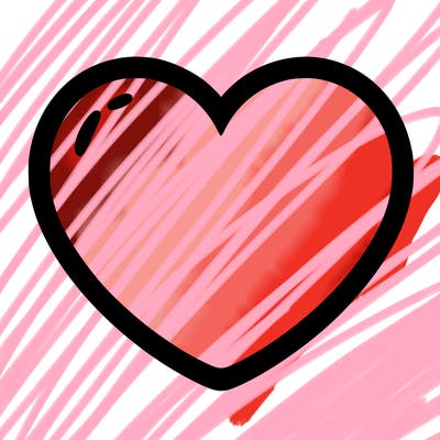 a blank heart