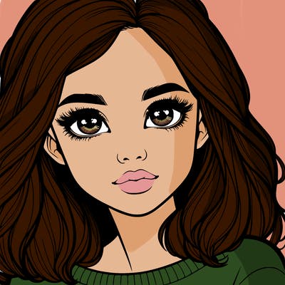 realistic girl whith cute eyes