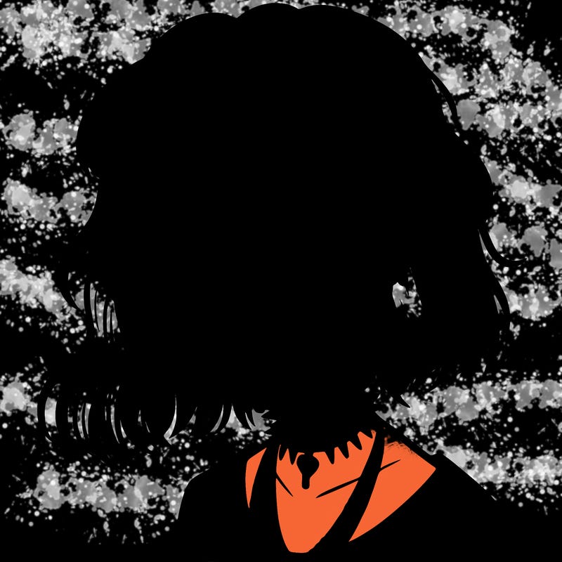 gothic girl with a mullet and glasses