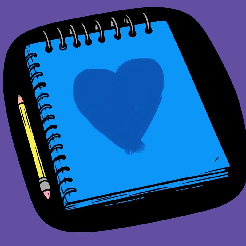 a blank sketch pad