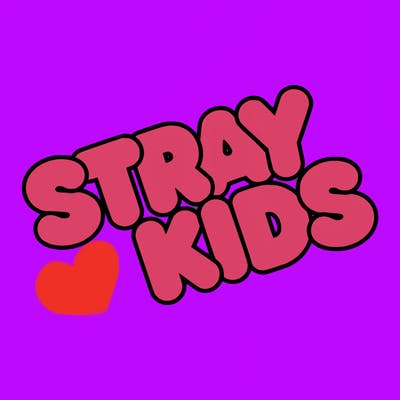 bubble letters saying stray kids