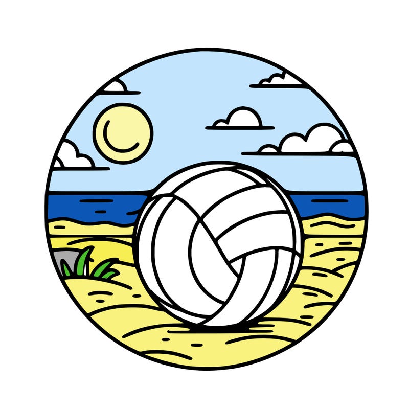volleyball on a beach