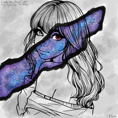 realistic girl with bangs looking over her shoulder